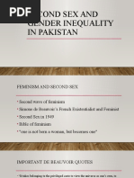 Second Sex and Gender Inequality in Pakistan