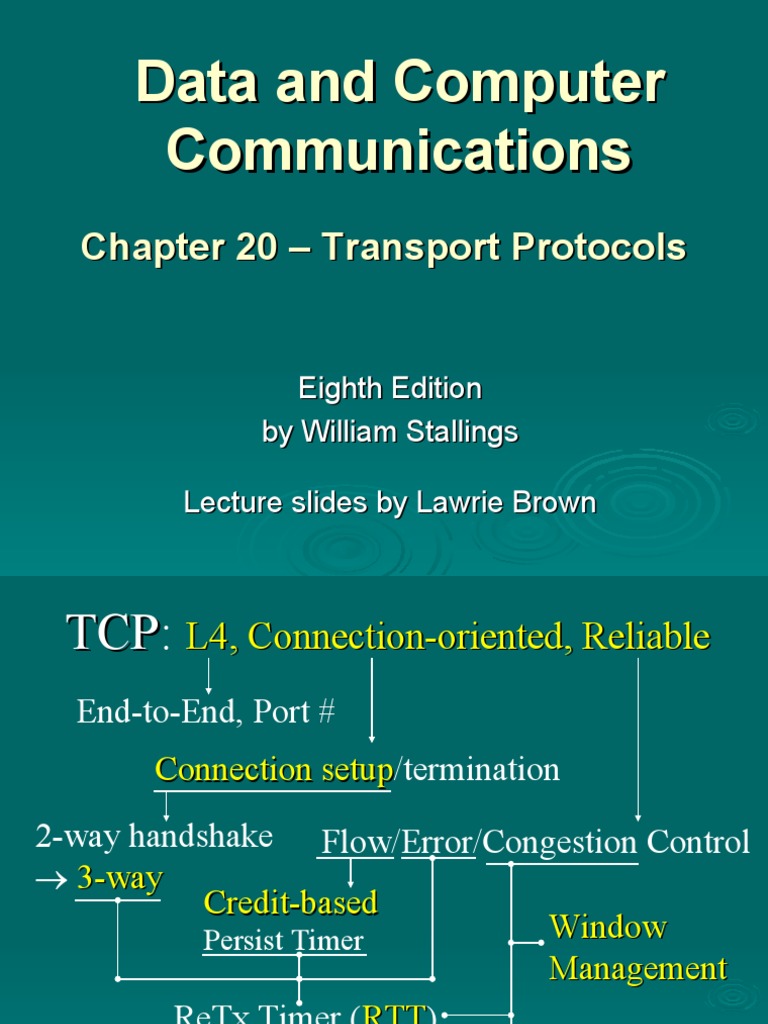 Data and Computer Communications PDF Transmission Control Protocol