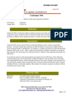 Carbomer 940: Information Sheet