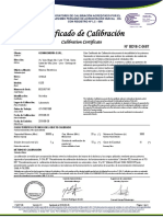 Certificado de Calibracion Balanzas de Precision