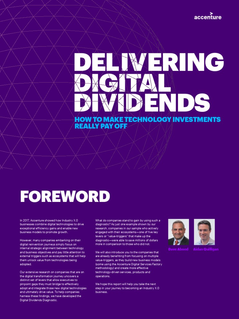 Accenture Delivering Digital Dividends PDF Startup Company Small