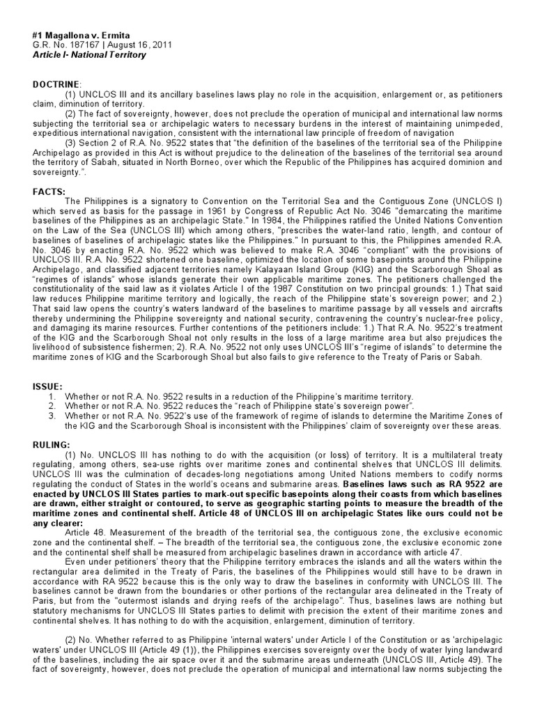 NATRES Module 1 Cases (1-5) | PDF | Territorial Waters | Mandamus