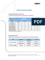 SKF Grid and Gear Coupling: Recommended Bore Tolerances