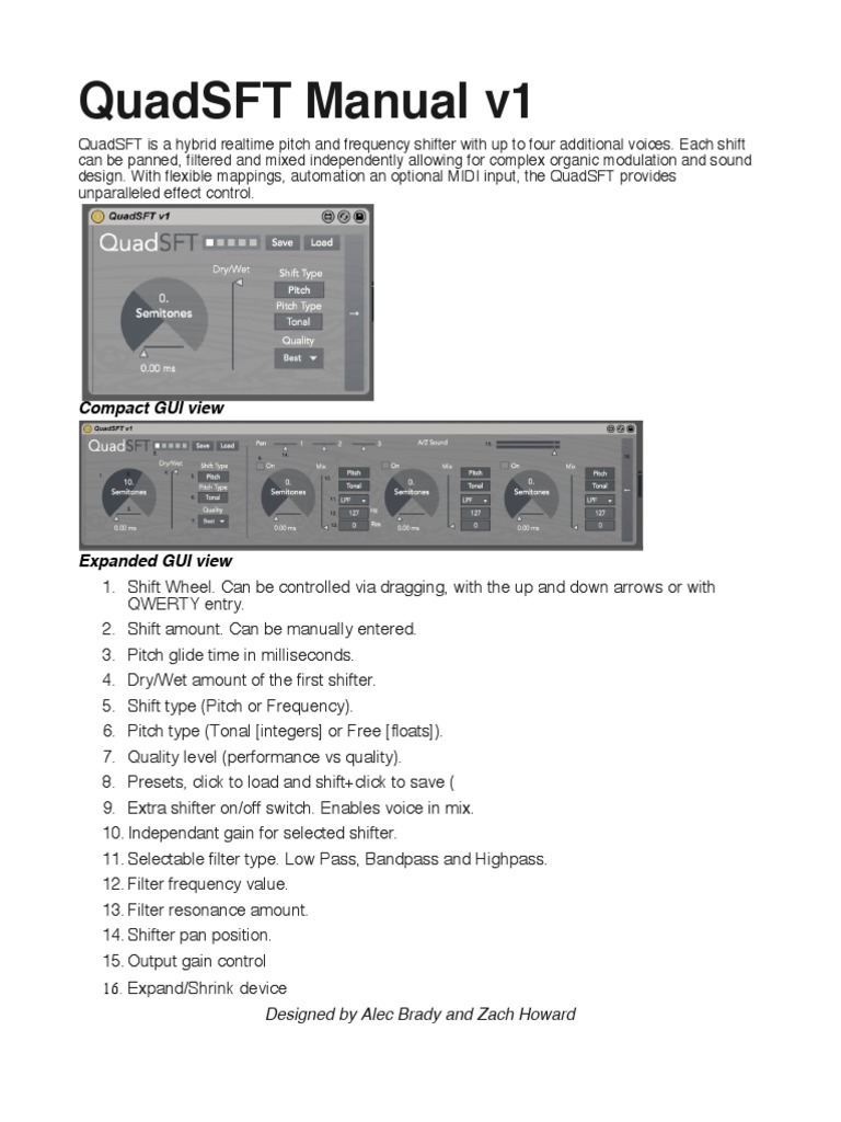 Quadsft Manual V1: Compact Gui View | PDF | Technology & Engineering