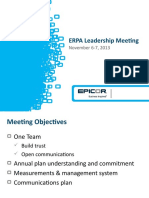 ERPA Leadership Meeting Consolidated Summary