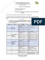 Circular Segundo Corte - Evaluaciones Tercer Trimestre PDF