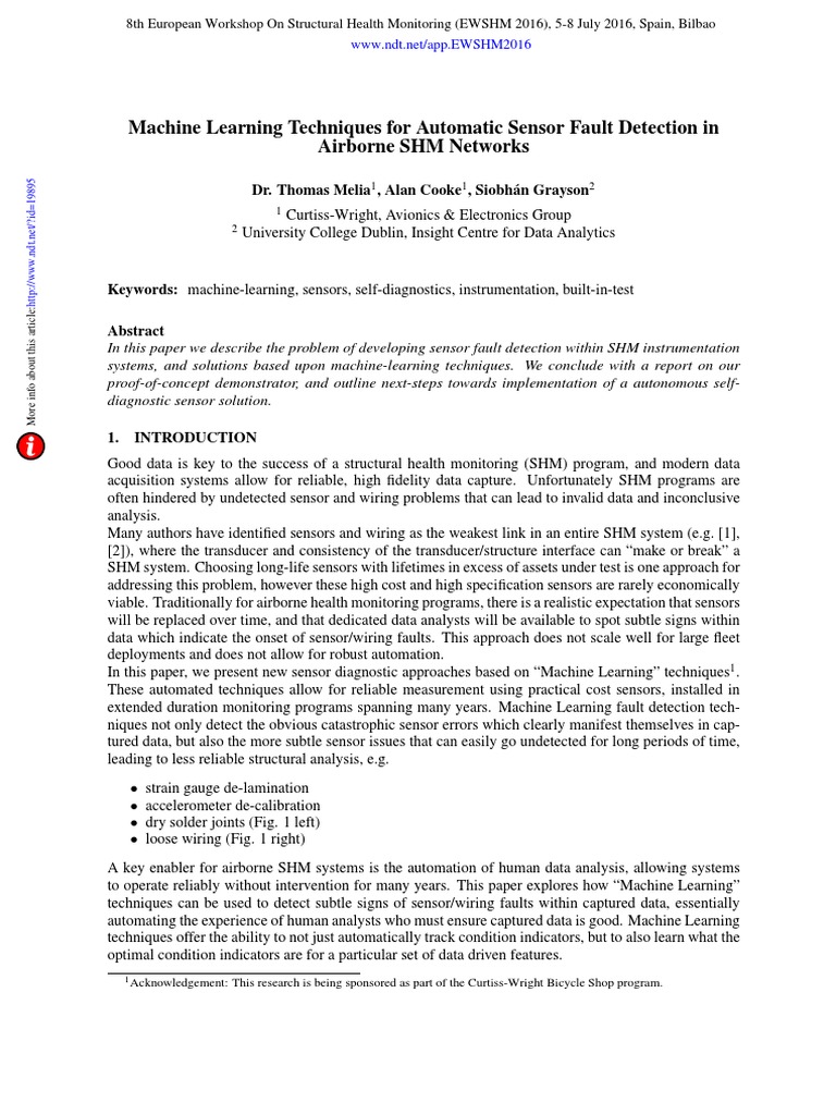 Automated Fault Detection in SHM Systems | PDF | Statistical ...
