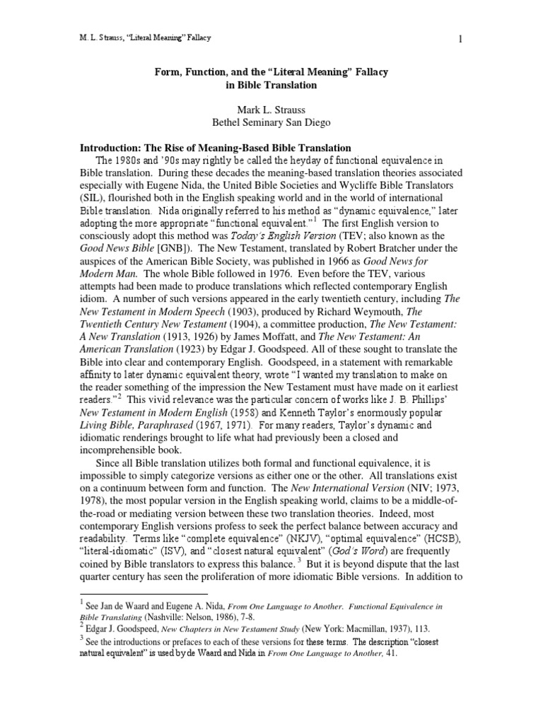Evaluating the debate between formal and functional equivalence in