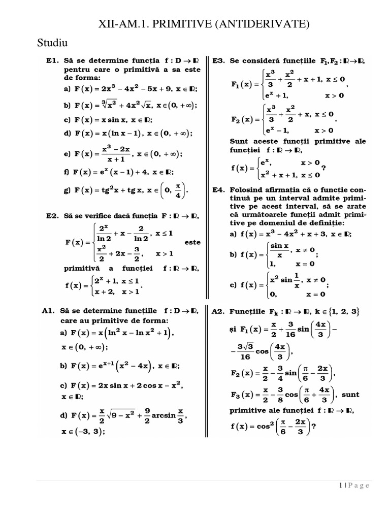 XII - AM .01 Primitive Fisa PDF | PDF