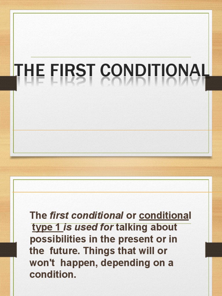1st Conditional | PDF