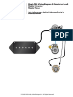 Master Volume Master Tone: Single P90 Wiring Diagram (2-Conductor Lead)