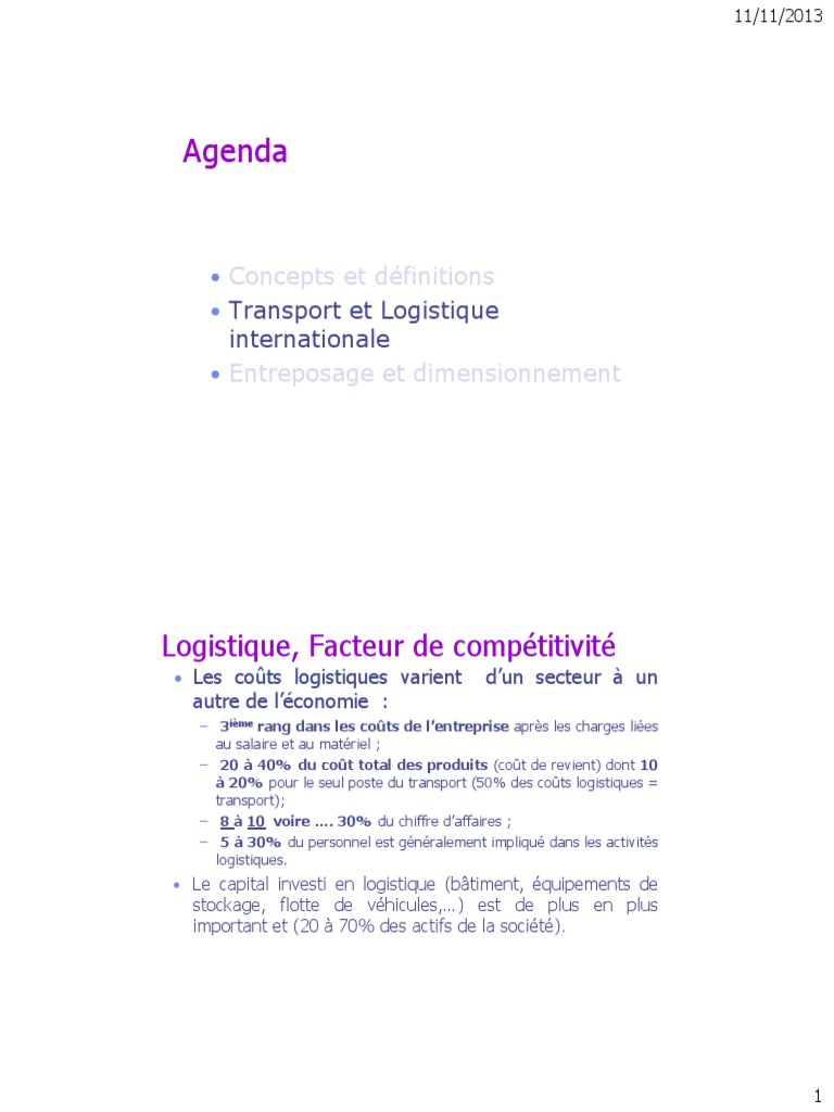 Impact de la logistique sur le transport | PDF | Camion | Transport