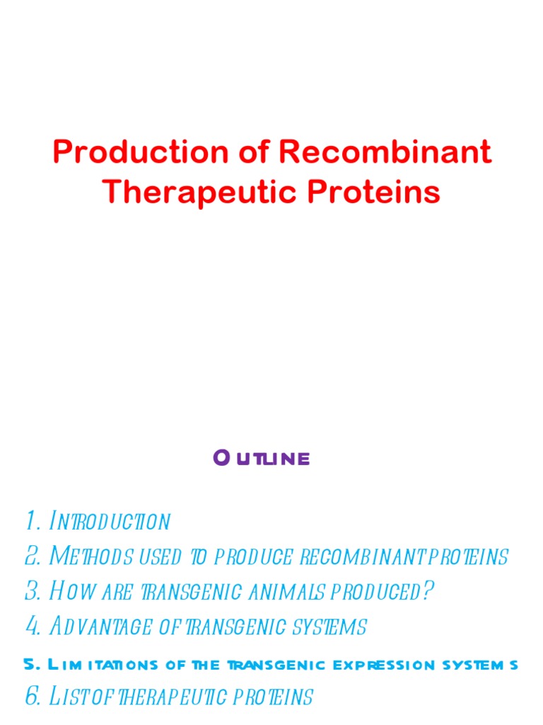 Production of Therapeutic Proteins PDF
