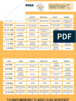 Blue Stripes Simple Class Schedule PDF