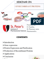Evaluation of Recombinant Proteins: Presented By, D. Pranitha, M. Pharmacy 2sem, Pharmaceutics