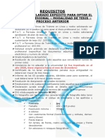 Requisitos y Procedimiento - Ser Declarado Expedito - Modalidad de Tesis - Procedimiento Anterior