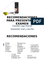 RECOMENDACIONES PARA PRESENTAR EL EXAMEN-cl