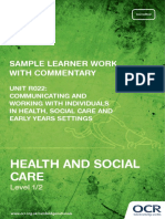 Unit r022 Sample Learner Work With Commentary PDF