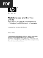 Maintenance and Service Guide: HP Compaq nc8000 Business Notebook HP Compaq nw8000 Mobile Workstation