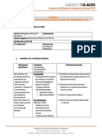 Ejemplo Planificación de Resultado de Aprendizaje