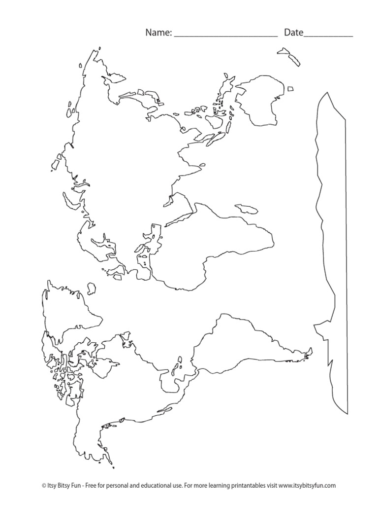 Blank Continents Map PDF PDF 1661468949