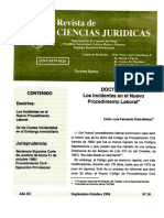 Los Incidentes en Materia Laboral