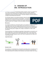 Kinematics - Design of Mechanisms: Introduction