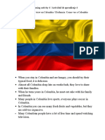 Learning Activity 4 / Actividad de Aprendizaje 4 Evidence: My View On Colombia / Evidencia: Como Veo A Colombia