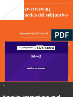 Clase 37 - 4 de Noviembre - Peer Reviewing y Práctica Del Subjuntivo