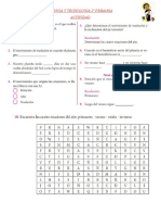 Ciencia y Tecnologia 2º Primaria Actividad