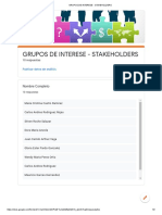 Grupos de Interese - Stakeholders