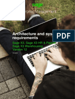 Architecture and System Requirements: Sage X3, Sage X3 HR & Payroll, Sage X3 Warehousing