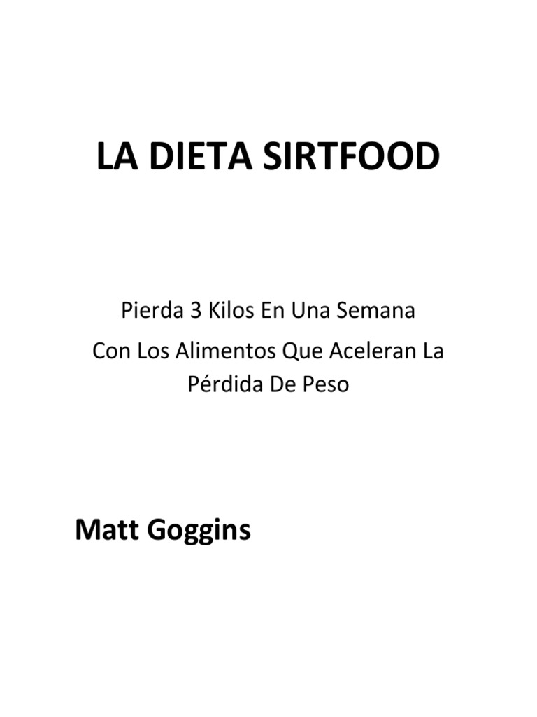 La Dieta Sirtfood Pdf Pdf
