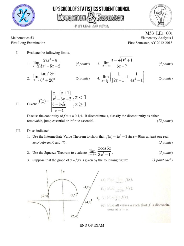 Math 53 Le1 Samplex 01 | PDF