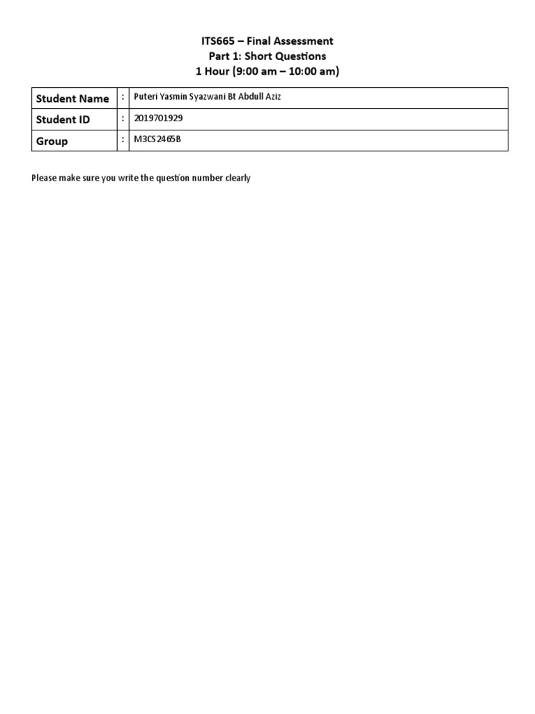 Part 1 - Answer Sheet | PDF | Data Mining | Big Data