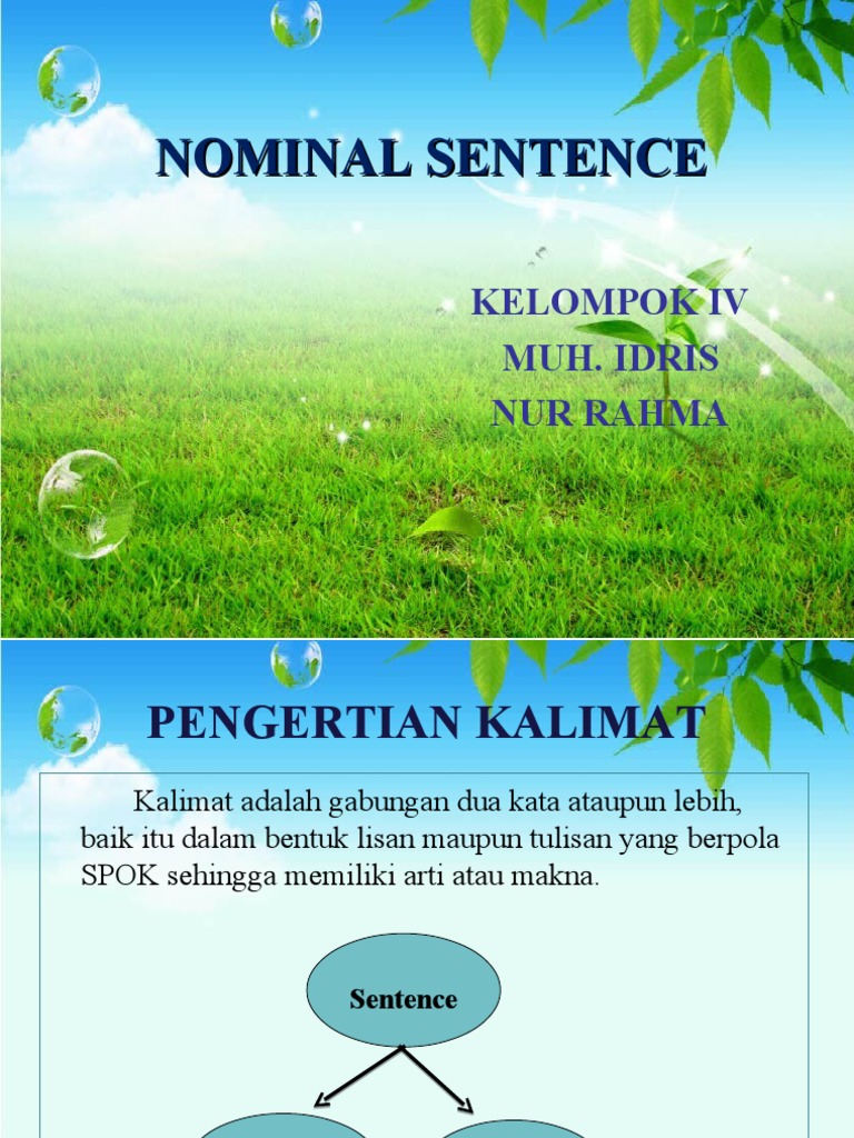 Bhs Inggris Nominal Sentence
