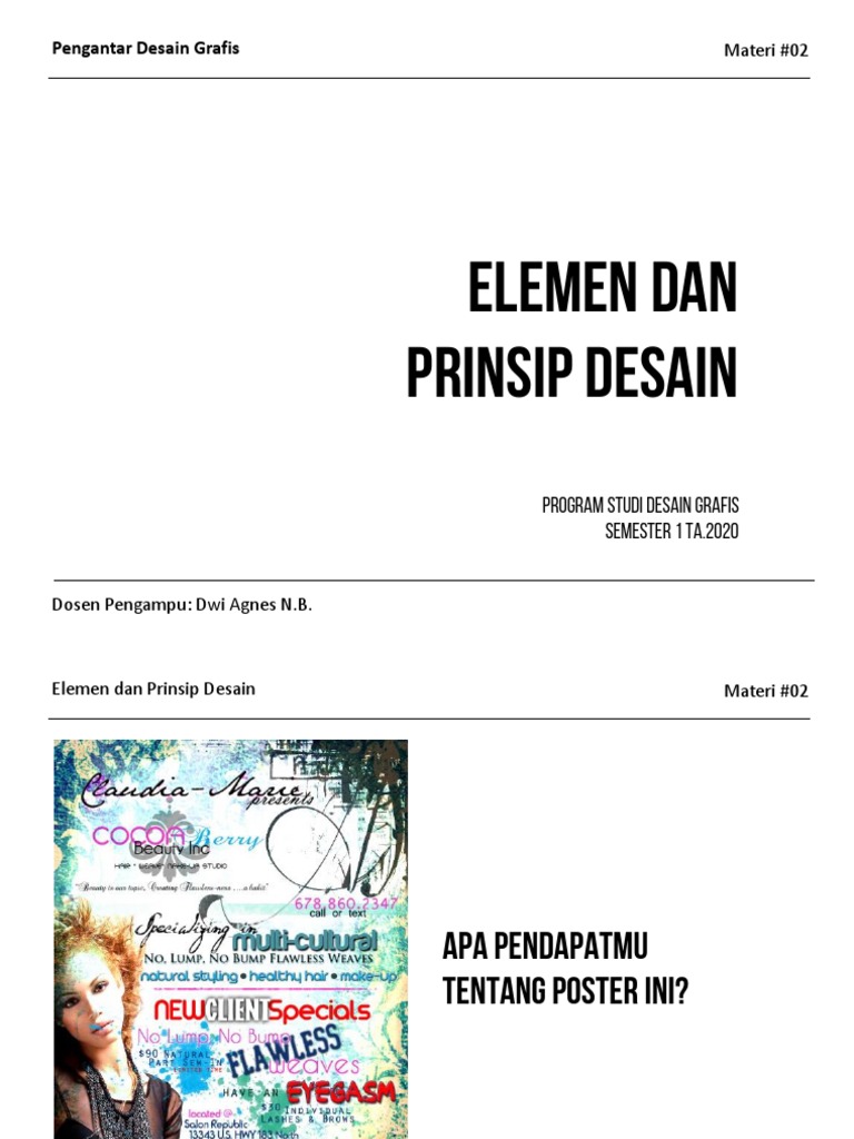 Elemen Dan Prinsip Desain | PDF