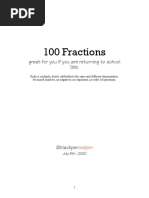 100 Fractions: Great For You If You Are Returning To School