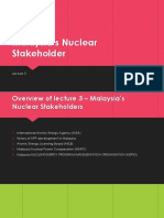 Topic 1.3 - Malaysias Nuclear Stakeholders