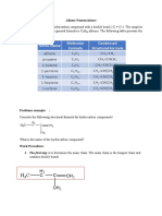 Alkene Nomenclature: H C C CH CH