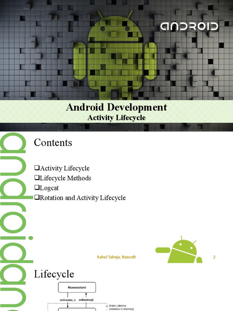 Android Activity Lifecycle Overview | PDF