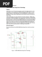 CMOS NAND Gate Design and Analysis | PDF | Cmos | Logic Gate