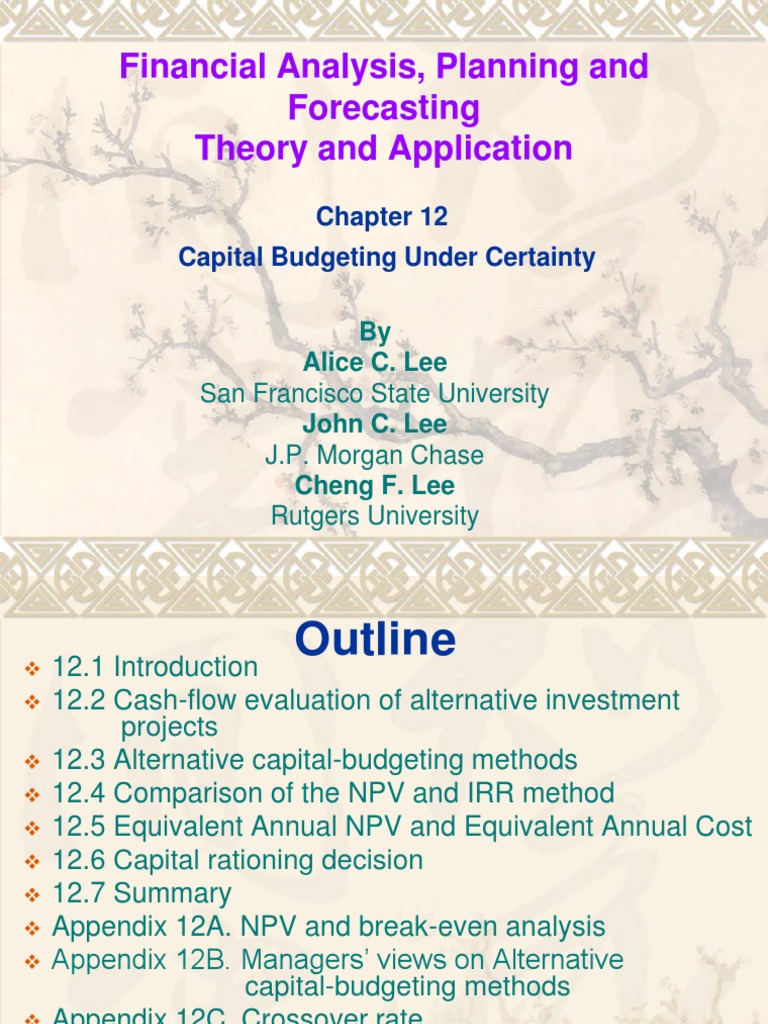 Capital Budgeting Methods Overview | PDF | Internal Rate Of Return ...