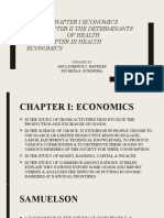 Unit 1: Chapter I Economics: Chapter Ii The Determinants of Health Chapter Iii Health Economics