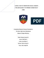 The Narratives of Senior High School Students Experiencing The Unavailability of Internet Connection at Home