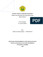 REVIEW JURNAL FORENSIK DAN LINGUISTIK - SANTIKA AYU HUSNA NINGRUM (180210204215)