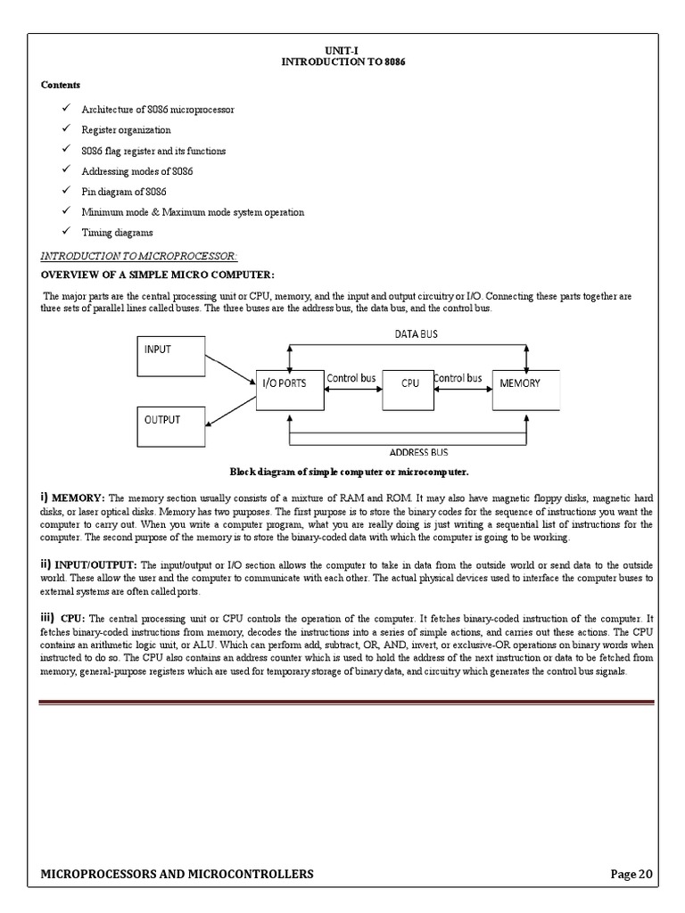 Introduction To Microprocessor | PDF | Central Processing Unit | Input ...