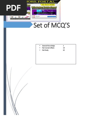 General Knowledge Mcqs Pdf Pakistan Asia