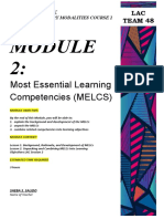 Most Essential Learning Competencies (MELCS) : LAC Team 48