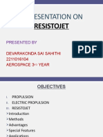 A Presentation On: Resistojet